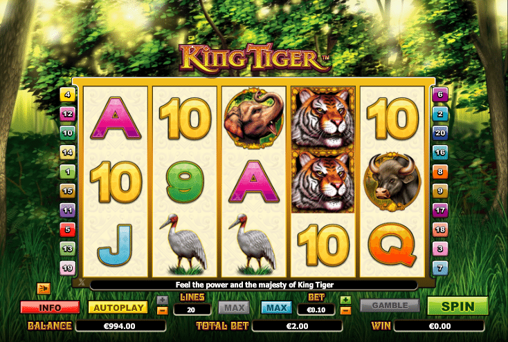 Joaca gratis pacanele King Tiger online