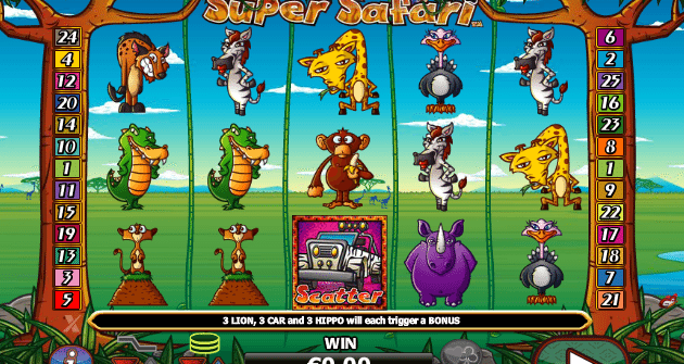 Joaca gratis pacanele Super Safari online