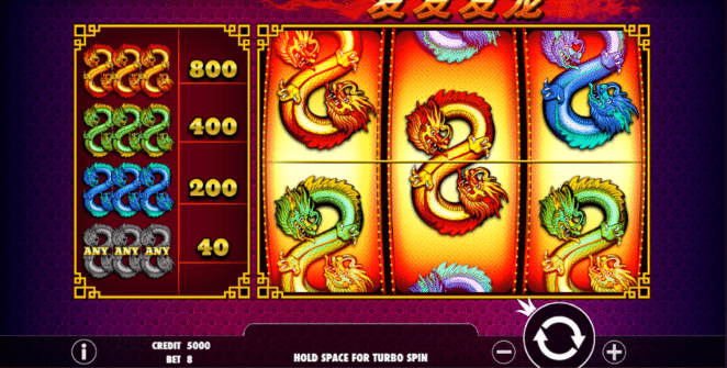 Joaca gratis pacanele 888 Dragons online