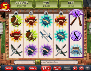 Jocul de cazino online 5 Ninjas gratuit