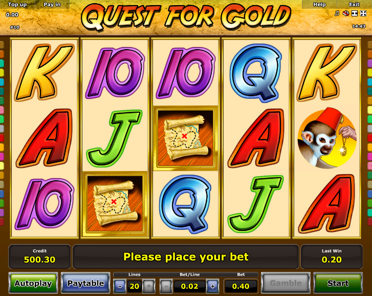 игровой автомат quest for gold описание